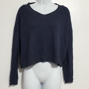 Navy v neck sweater